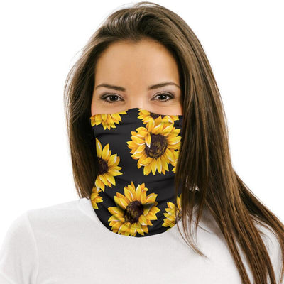 Multi-Functional Sunflower Elastic Face Scarf Headband - Sprechic