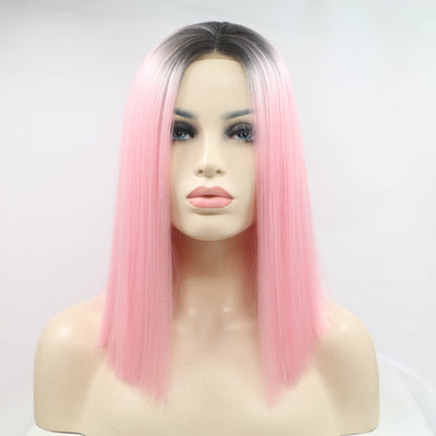 14 Inches Synthetic Straight Lace Front Wig - Sprechic