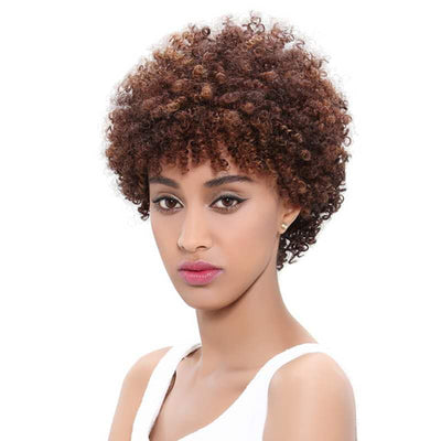 12 Inches Synthetic Curly Capless Wig - Sprechic