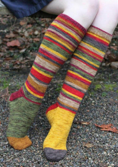 Colorful Striped Warm Calf-High Socks - Sprechic