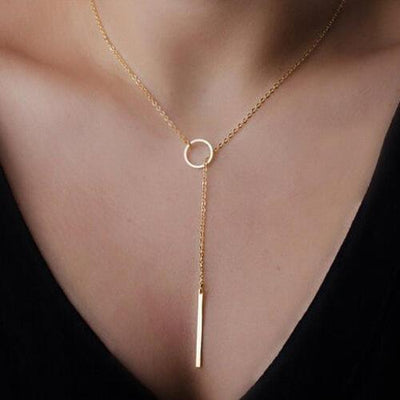 Women's Fashion Y-Shaped Chain Pendant Necklace - Sprechic