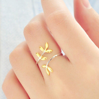 Fashion Leaf 925 Silver Ring - Sprechic