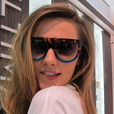 Fashion Leopard Round Frame Sunglasses - Sprechic