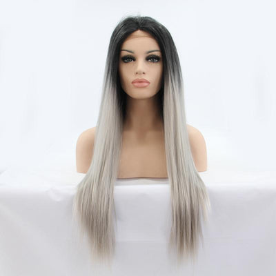 18-24 Inches Synthetic Straight Lace Front Wig - Sprechic